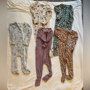 Brave Little Ones Zip Romper Onesies - Floral and Striped